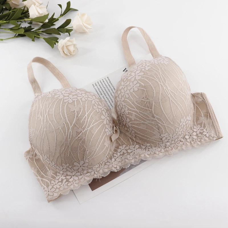 Бюстгальтер женский кружевной Beauwear C D DD пуш-ап с цветочным принтом 40 42 44 46 48 50