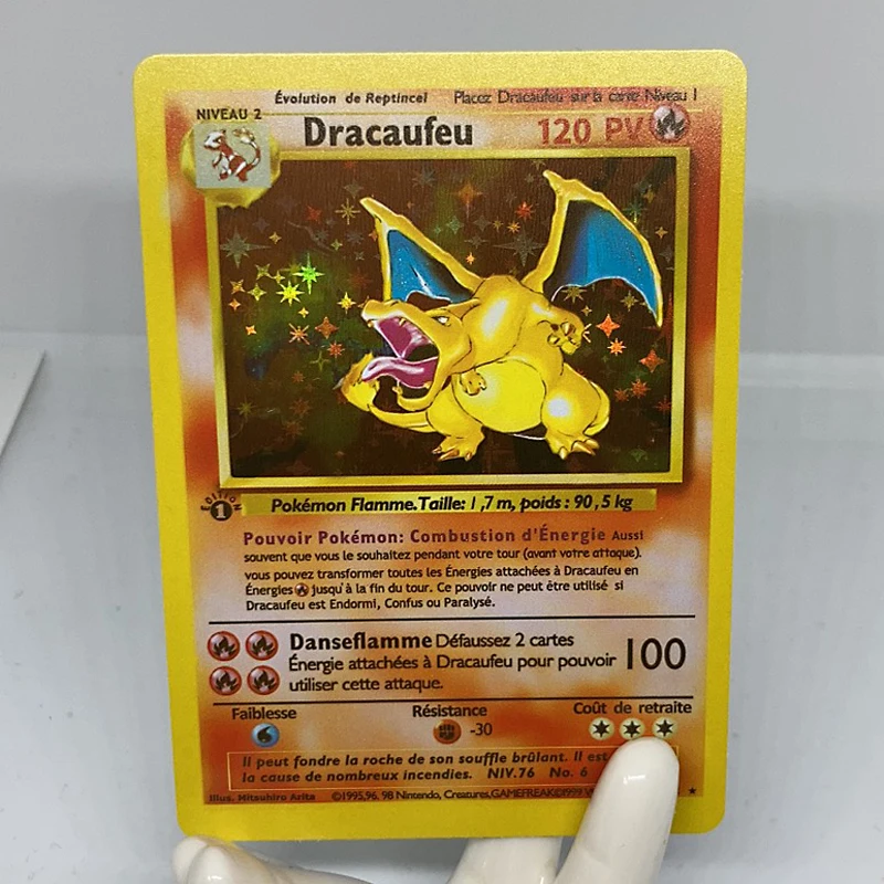 Tarjetas de Pokemon franc&eacute;s de primera edici&oacute;n, 1996 a&ntilde;os, tarjetas de juego de colecci&oacute;n-2