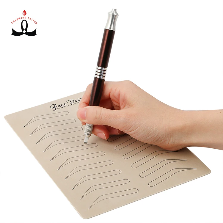 

30pcs/lot package sale Brand Latex Permanent Makeup Micropigment Microblading practice skin With Eyebrow for Trainer