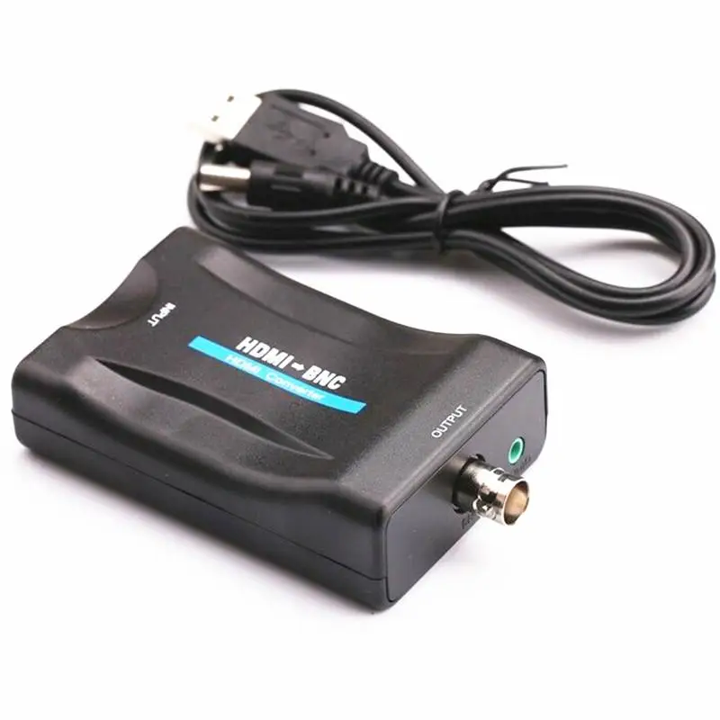 100% Новый HDMI к BNC композитный видео сигнал конвертер адаптер VHS DVD плеер PAL/NTSC
