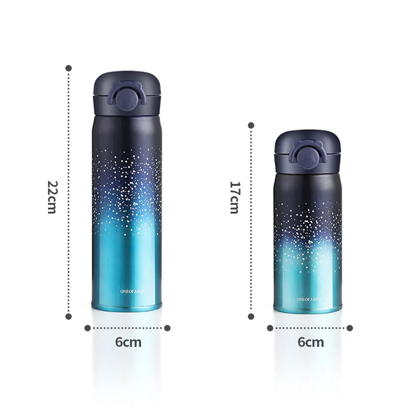 Новый дизайн с двойными стенками Нержавеющая сталь вакуумная фляга 350/500ML термос