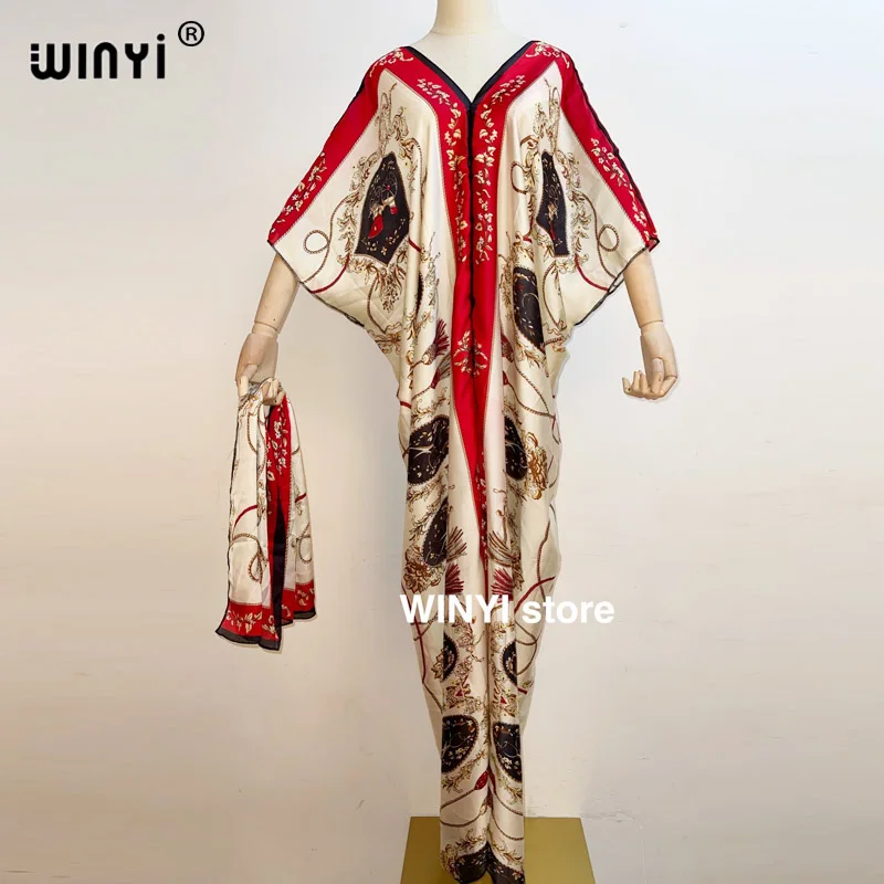 Africa Printed skirt For Women Fashion Design Loose Dress Batwing Maxi Long Femme Vestidos Summer Autumn Party Elegant Dress