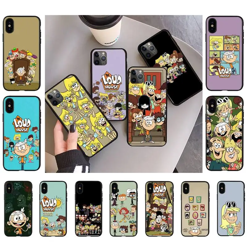 

YNDFCNB The Cartoon Loud House Phone Case for iPhone 11 12 13 mini pro XS MAX 8 7 6 6S Plus X 5S SE 2020 XR case
