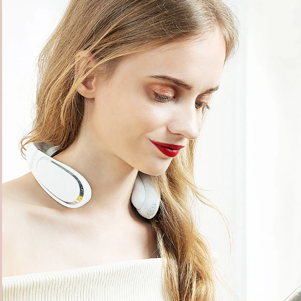 

With Heat Health Care Gift Office Relieve Pain Neck Massager Intelligent Electric Pulse Travel Portable Remote Control Home