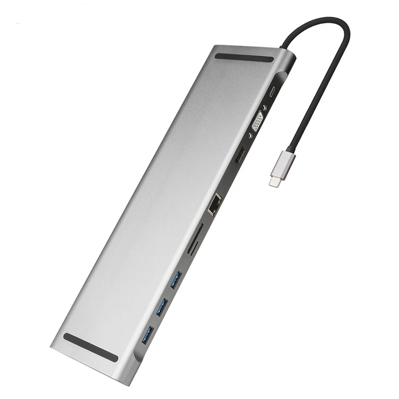 Док USB C VGA HDMI Mini Displayport Ethernet 3 HUB TF SD зарядное устройство кардридер многопортовый