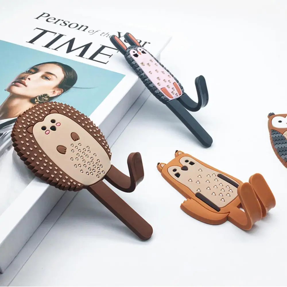 

Cute Magnetic Hooks Removable Fridge Sticker Refrigerator Message Magnet Coat Hanger Key Holder Storage Hook (Hedgehog)