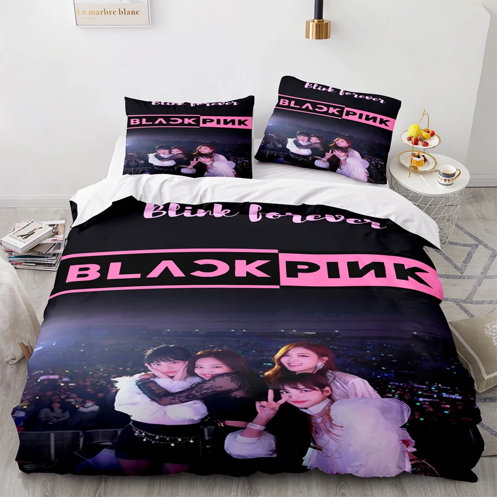 

Kpop Pink girl Bedding Set Single Twin Full Queen King Size Queen actress Bed Set Aldult Kid Bedroom Duvetcover Sets 3D Print 05