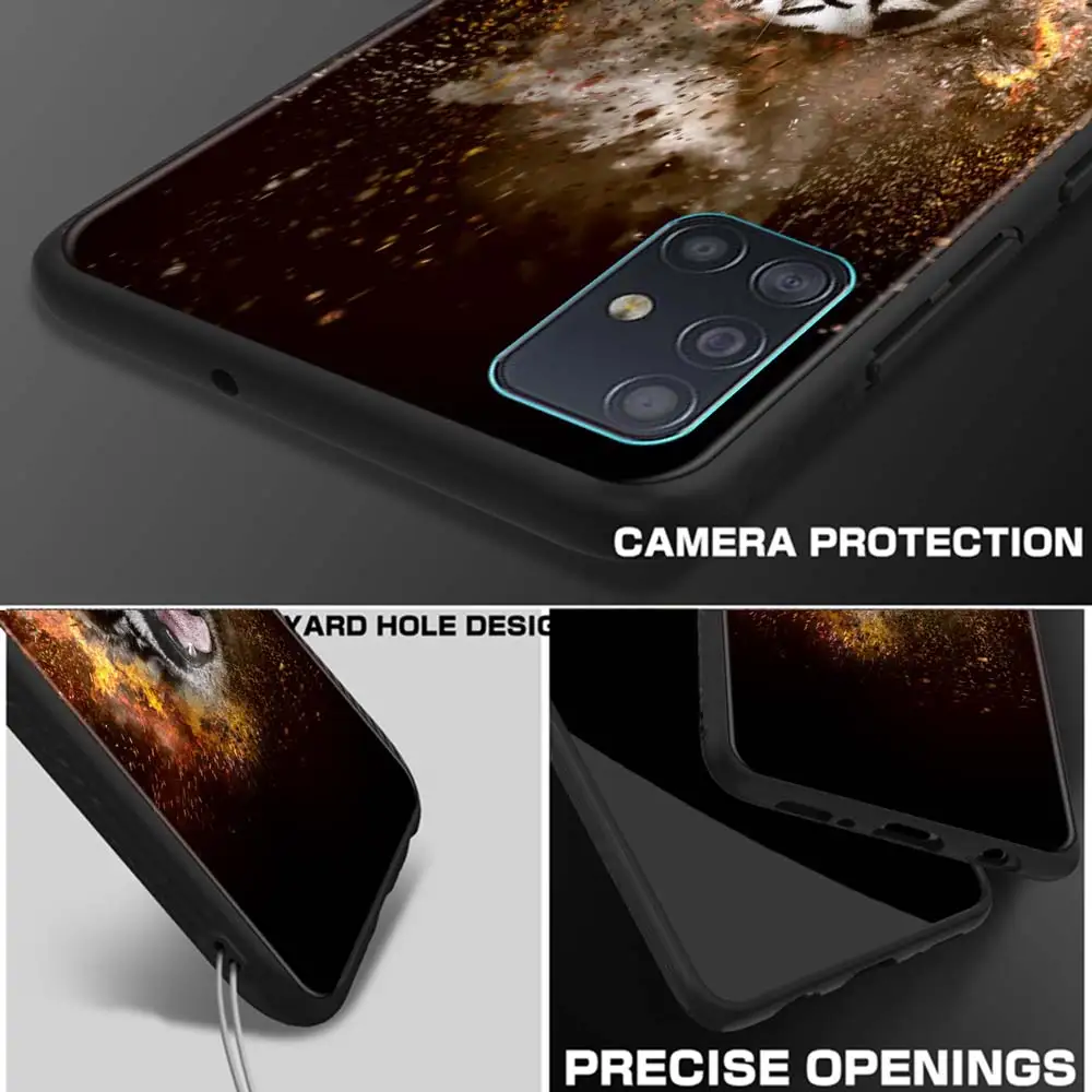 

Phone Case For Coque Samsung Galaxy A41 A51 A71 A10 A20E S A21 A31 A70 A80 A90 tiger lion leopard