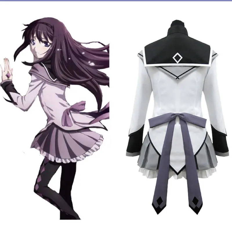 Костюм для косплея Puella Magi Madoka Magica Akemi Homura полный комплект индивидуальный любой