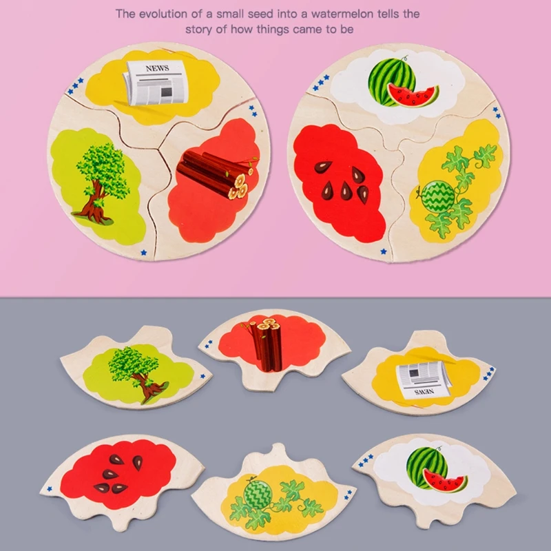 57EE DIY головоломка для малышей Монтессори образовательный процесс эволюции