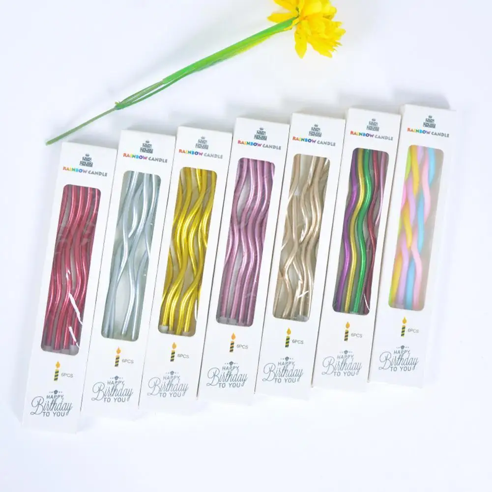 

Colorful Curved Candles Birthday Party Decoration Birthday Decors Birthday Topper Wedding Happy For Baking Cake Supplies Ca Y6M5