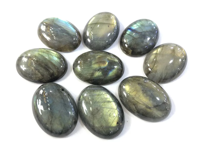 

22x30/30x40mm Labradorite Beads Cabochon Oval Flat bottom Natural Stones Gem Ring face Jewelry Making Necklace Accessories