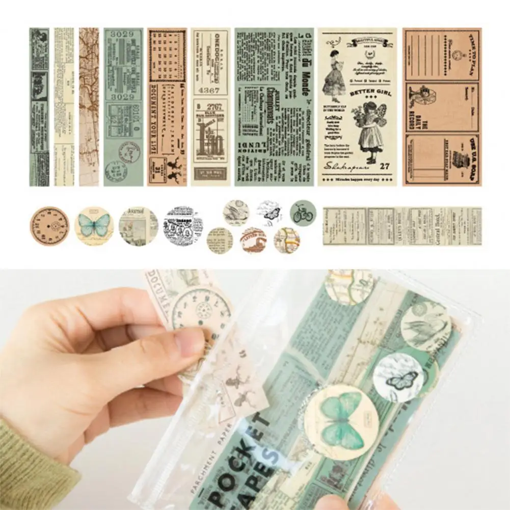 

40Pcs/Set Vintage DIY Diary Stickers Tearable Adhesive Lovely Diary Note Sticker Scrapbooking Stickers Handbook Decoration
