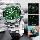 Reloj Hombre 2021 Для мужчин часы WWOOR; Роскошная женская обувь, расшитая зелеными кварцевые часы погружения с автодатой, Modernos Экшн-камера для спортивного дайвинга, Водонепроницаемый наручные часы