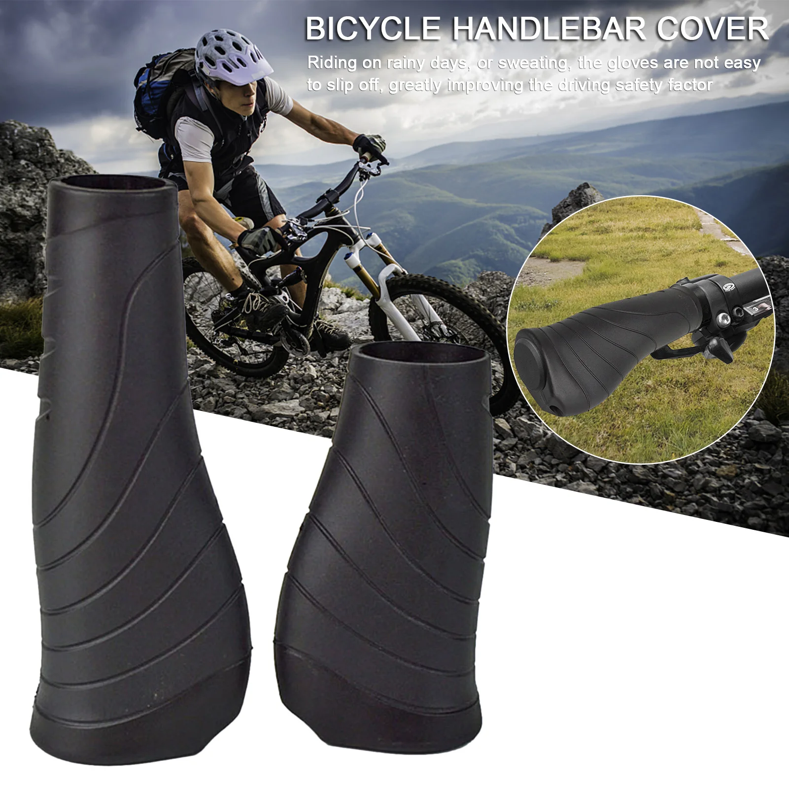 

2 шт. горный велосипед ручки крышка ручки крышки эргономичный сцепление на велосипедах чехол фиксируется Шестерни велосипеда Запчасти мото...