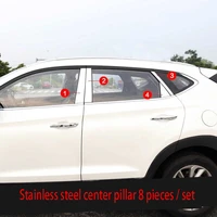stainless steel car window trim strips outer decoration refit for hyundai tucson 2015 2016 2017 2018 2019 car styling