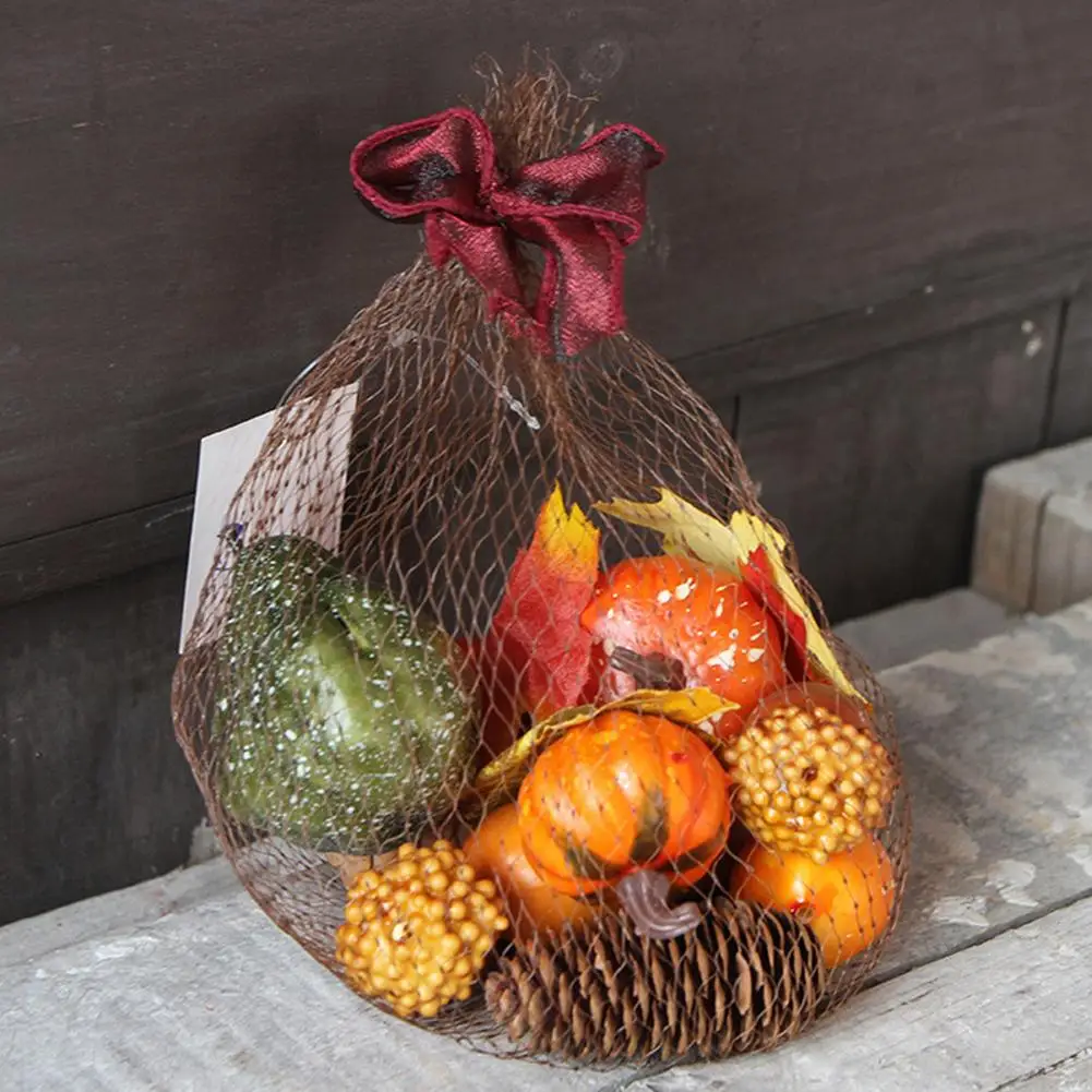 Искусственные тыквы искусственные кленовые листья сосновые конусы для