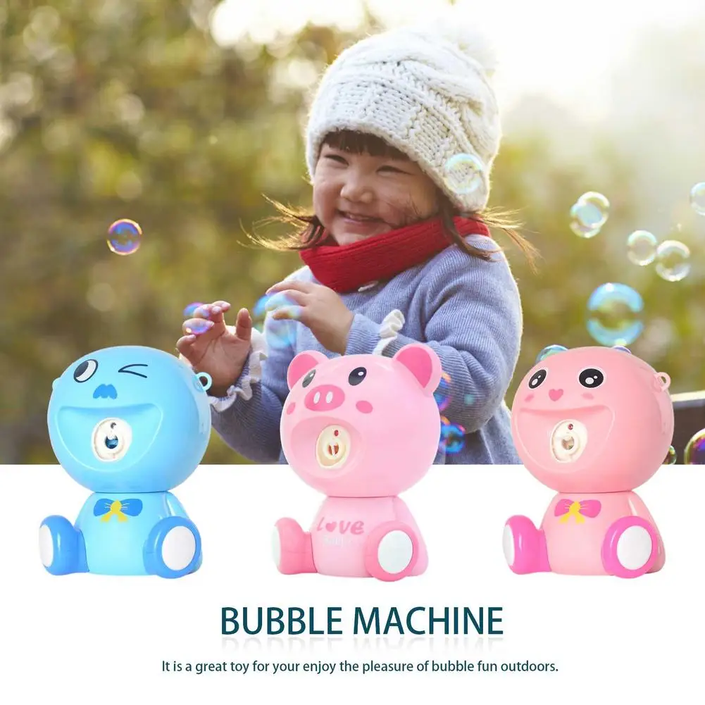 

Bubble Machine With Lights Music Automatic Bubble Blower Toy Children's Electric Bubble Blowing Machine Outdoor Music Toy Gift