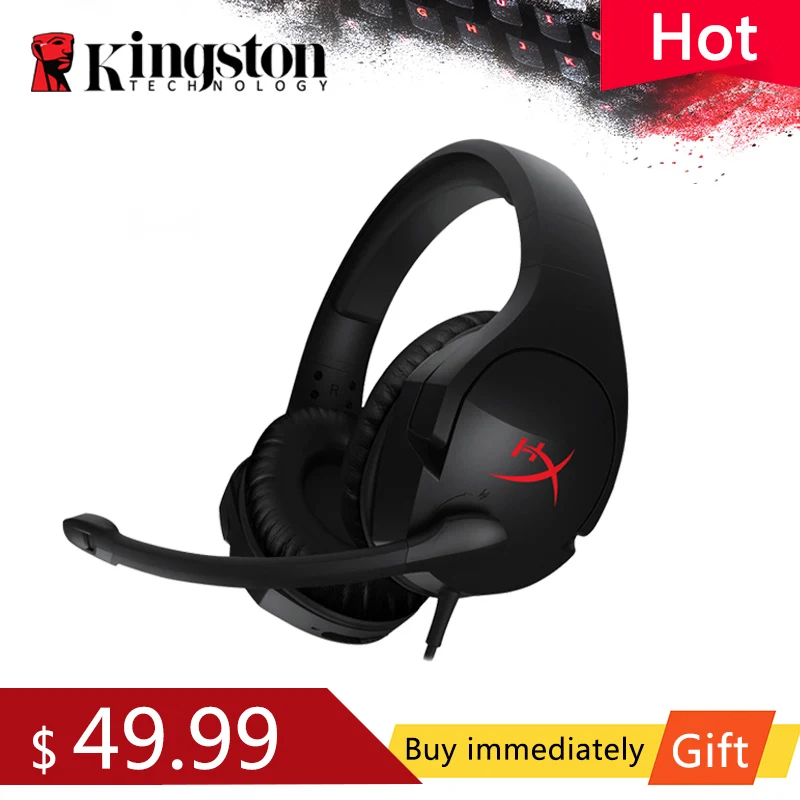 

Kingston HyperX Cloud Stinger E-sports headphones Gaming Headset with Microphone Mic For PC PS4 Xbox Mobile