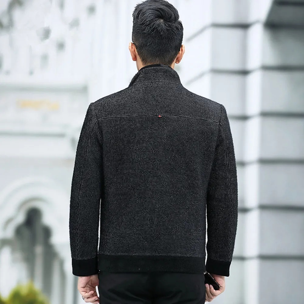 

and Winter New Autumn Chenille Jacket Men's Plus Cotton Thickening Youth Warm Coat Men's Business Jacket
