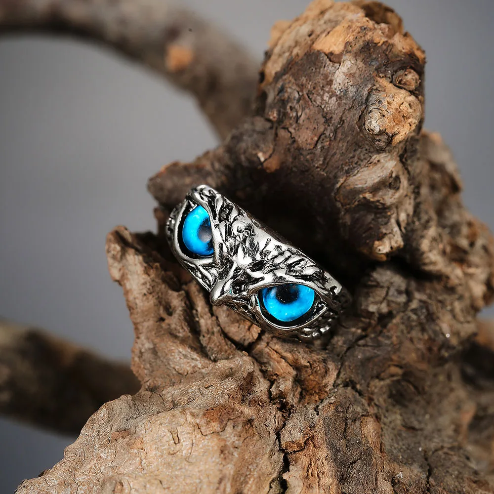 Кольцо в виде совы для мужчин и женщин классическое винтажное украшение на палец