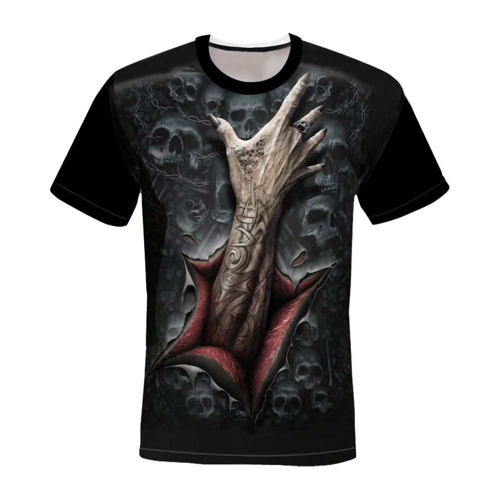 

Men's T-shirt Skull T shirt Unisex Sweatshirt Quick-drying Clothes Color Tshirts Tops Drop Ship Oversized Shirts Fake Jacket