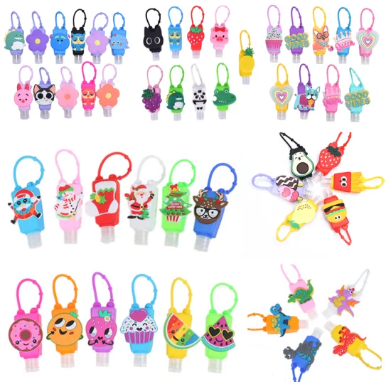 Силиконовый милый мультяшный Совы/панда/Санта Клаус миниатюрный антисептик для