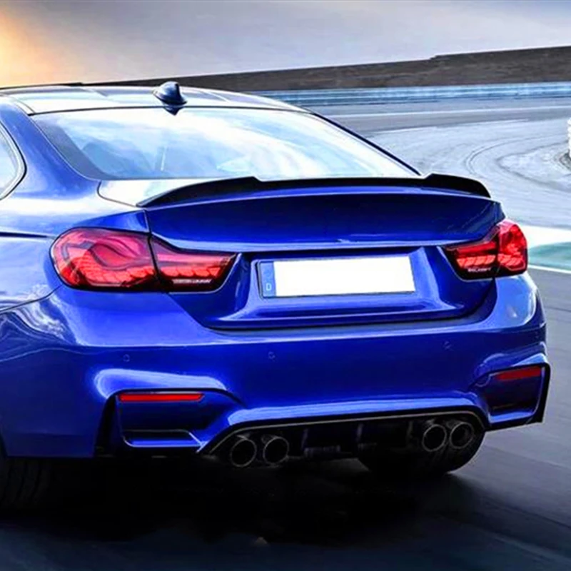 

Use For BMW M4 Series Coupe F82 Spoiler 2013--2019 Year 2-door Carbon Fiber Rear Wing CS Style Accessories Body Kit Black