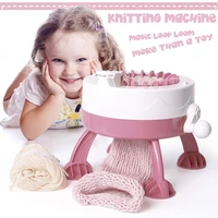kids knitting machine toy diy hand sewing machine for hats scarves and socks developing creativity christmas new year gift zz