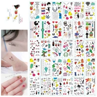 rose flower temporary tattoo sticker removable one time waterproof 3d body art stickers cool personality fake tattoo for woman