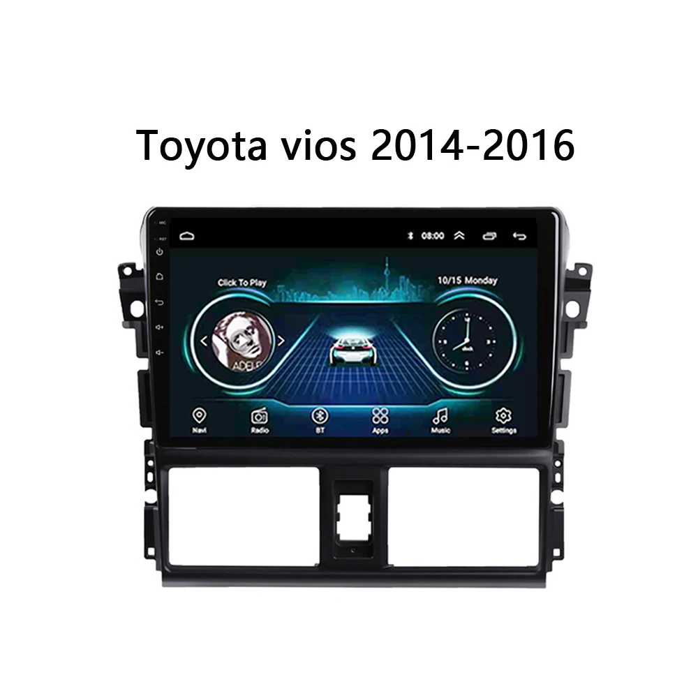 Автомобильный радиоприемник для Toyota vios 2014 2016 gps навигация мультимедийный плеер