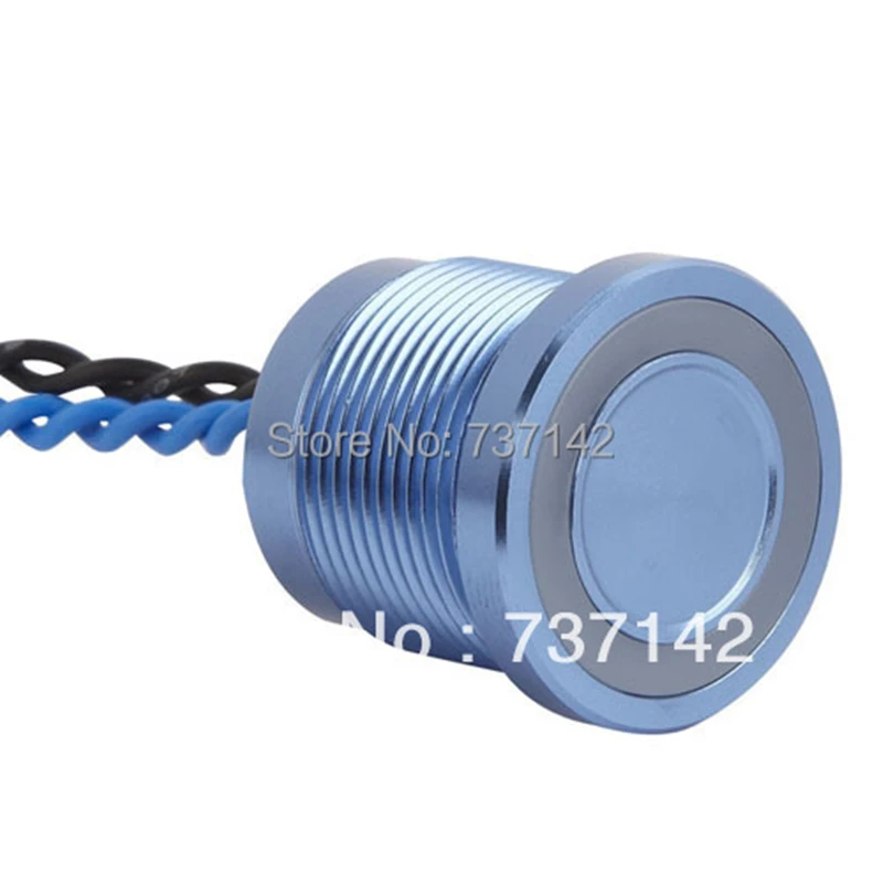 

ELEWIND 19mm Blue aluminum anodized piezo push switch (PS193P10YBU1B24L , PS193P10ZYNT1B24L Rohs,CE)