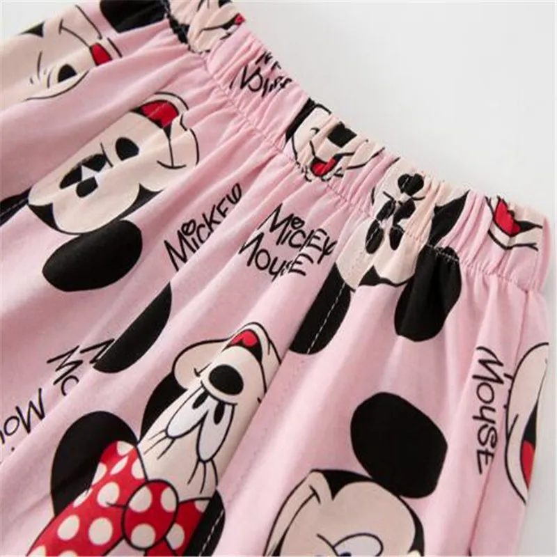 Комплект летней Одежда для девочек малышей хлопковая одежда с рисунком Микки