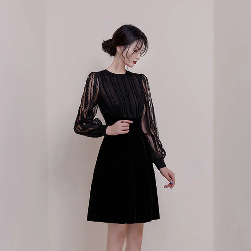 HAMALIEL 2019 осень вечерние Платье черного цвета женские туфли для подиума плетением