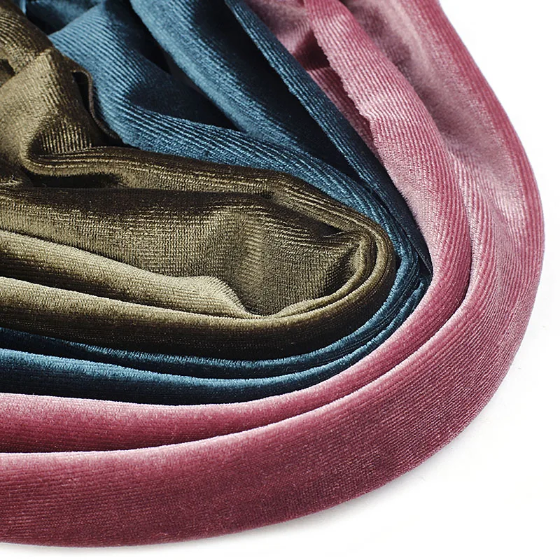 Geebro Женские полосатые бархатные жемчужные косички повязки на голову зимние