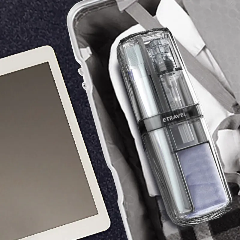 

Travel Portable Toilet Cup High Quality Toothbrush Toothpaste Wash Cup Comb Bottling Set Bathroom Transparent Toiletries