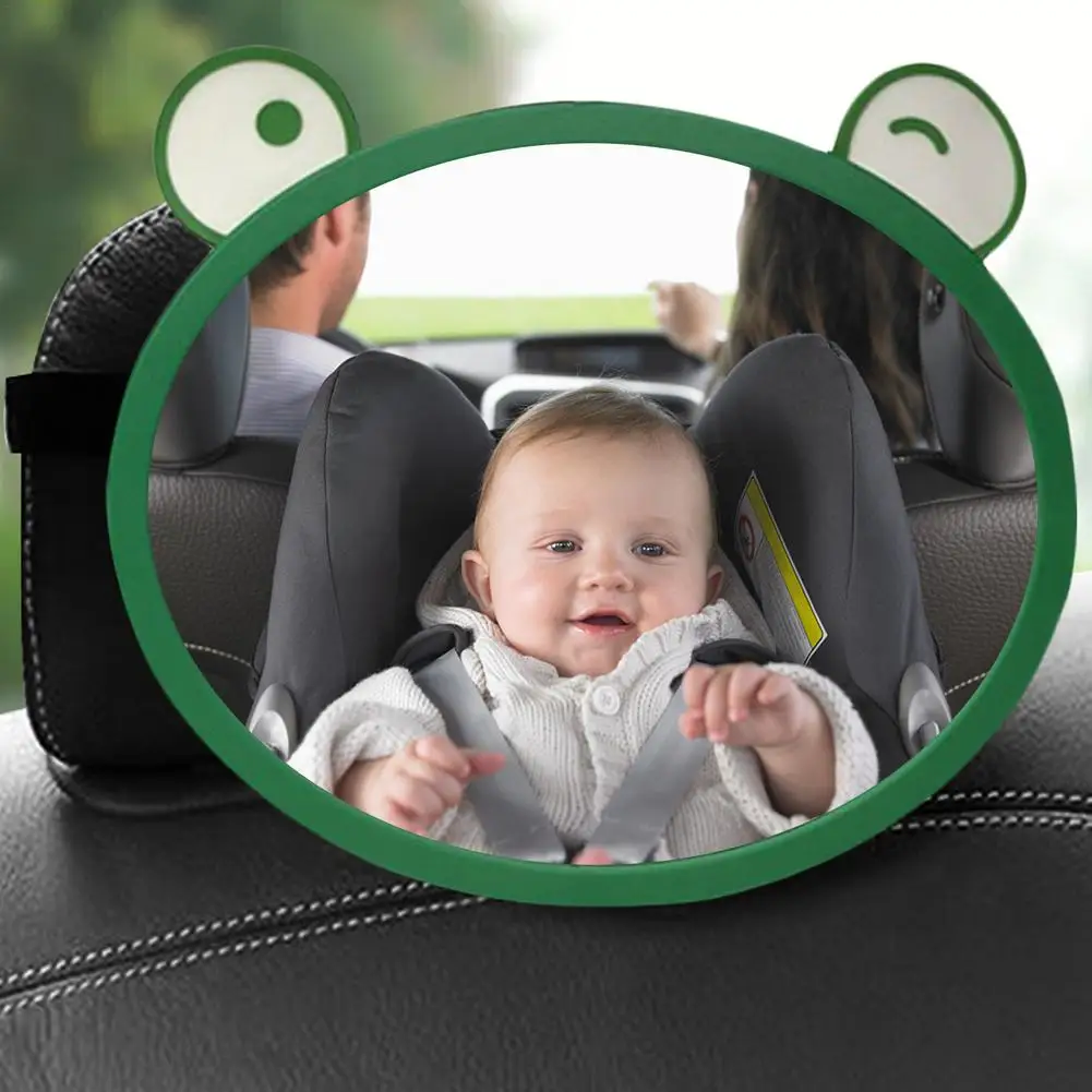 

360 Degree Adjustable Car Safety Backseat Rearview Mirror Facing Headrest Mount Cute Cartoon Child Kids Infant Baby Accessories