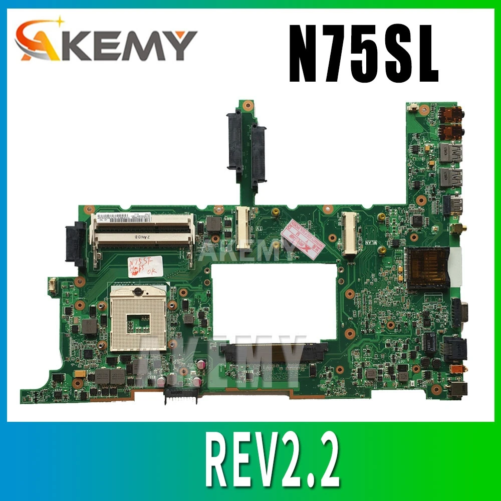 

For ASUS N75S N75SF N75SL X7DSF X7DSL Motherboard N75SF REV2.2 Mainboard 60N69MB1500 PGA989 100% Tested