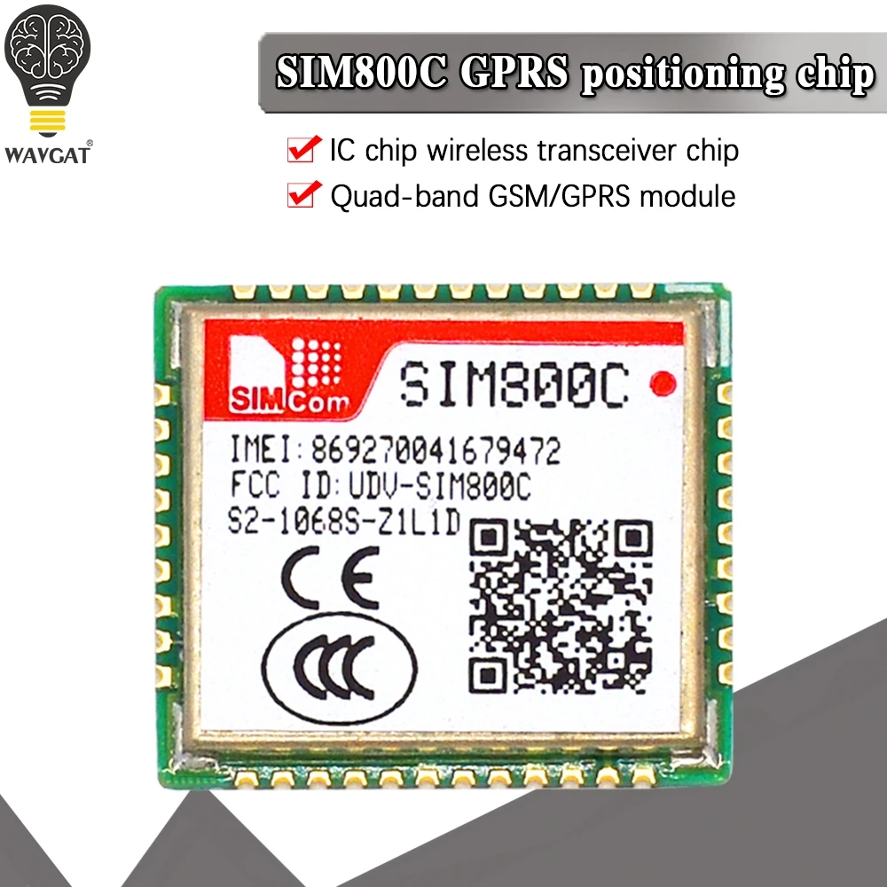 Бесплатная доставка и оригинальный SIM800C SIMCOM GSM/GPRS с небольшим размером в интерфейсе LCC высокой