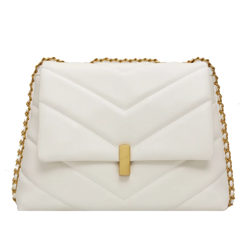 

2021 Elegant Female Large Tote bag Fashion New High quality PU Leather Women's Designer Handbag Chain Shoulder Messenger Bag