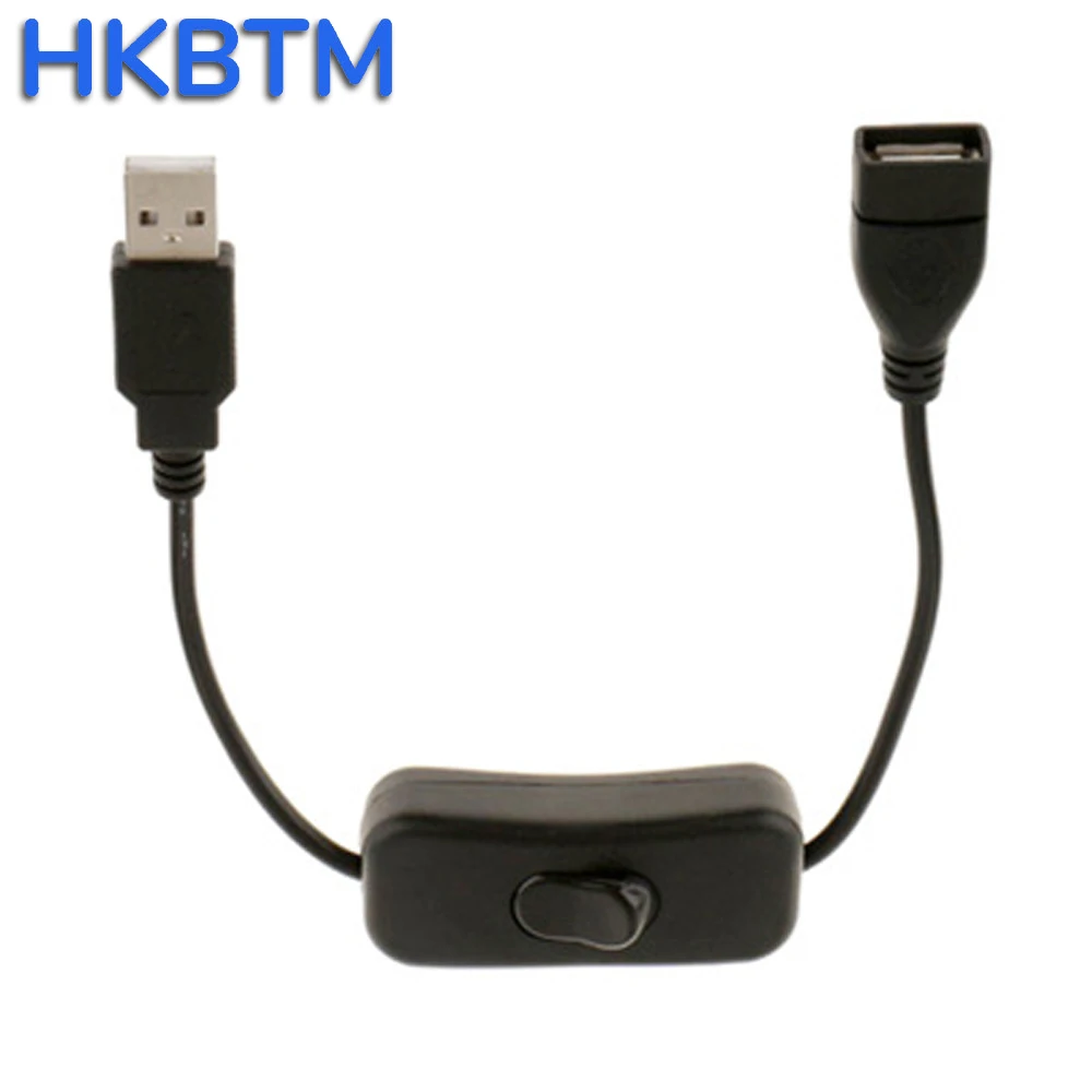 HKBTM 28 см USB-кабель с переключателем вкл/выкл кабель удлинитель для USB-лампы