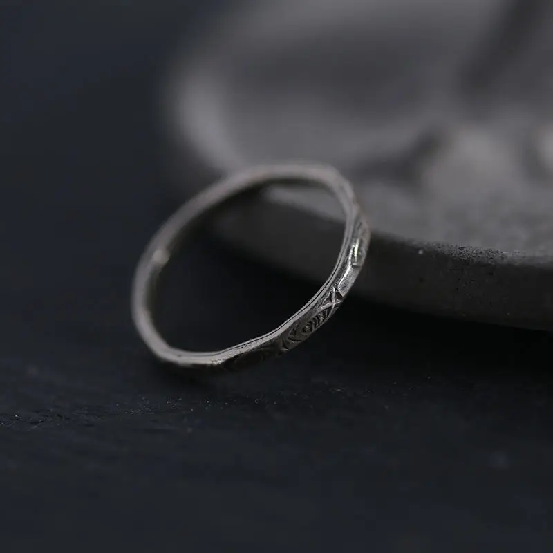 

New Retro Handmade 925 Sterling Silver Ring Multi-fish Men's And Women's Rings Fine Jewelry Accessories