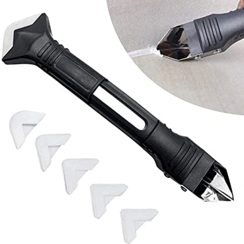 

3 in 1 Durable Silicone Sealant Remover Glass Glue Angle Scraper Adhesive Seam Repair Tool Kit Caulking Tool My12 21 Dropship