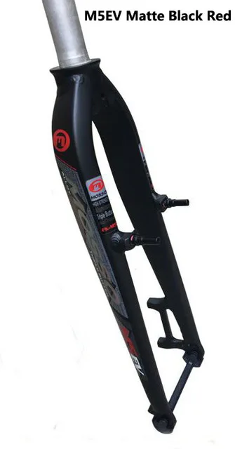 Mosso M6 M5E M5EV M3 дорожный MTB Горный для дисковых и V тормозных вилок 2" 27,5" 2" велосипед Передняя жесткая вилка Обновление от FK26-MD2 MD5 - Цвет: M5EV  black red