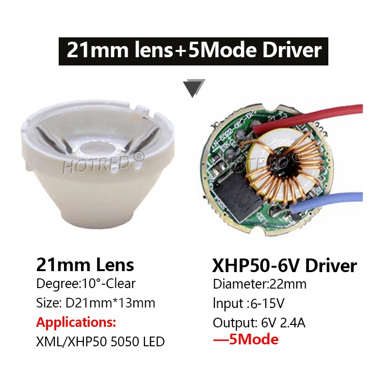 

Светодиодный прожектор HotRed XHP50 6V 18Вт