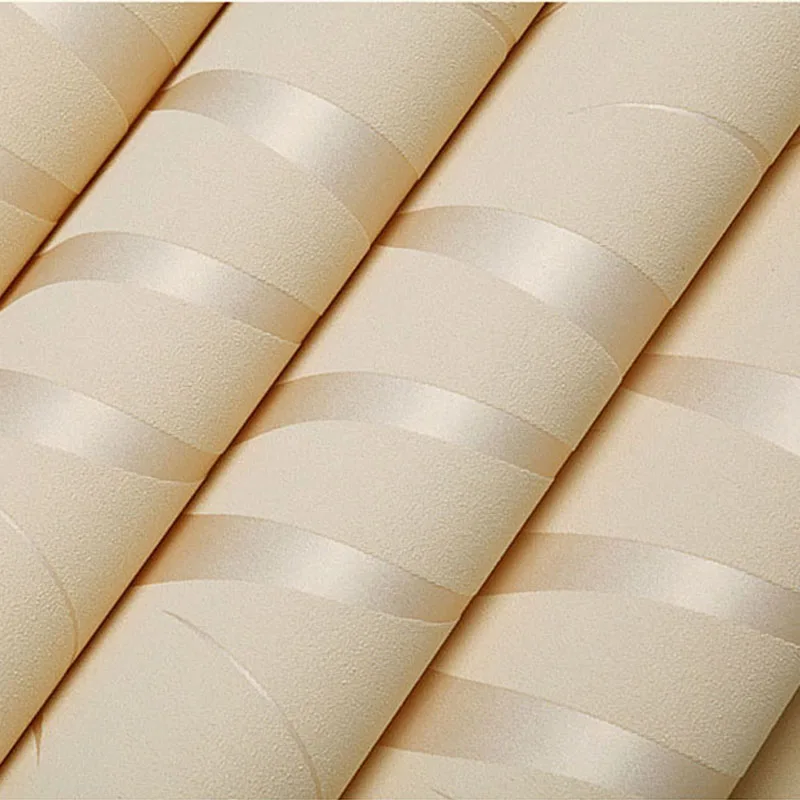 

Wallpaper For Wall Silver Gray Wave Stripes Wall Stickers Home Decor Living Room Bedroom Modern Non-Woven Mural Wallpaper 3d Gu3