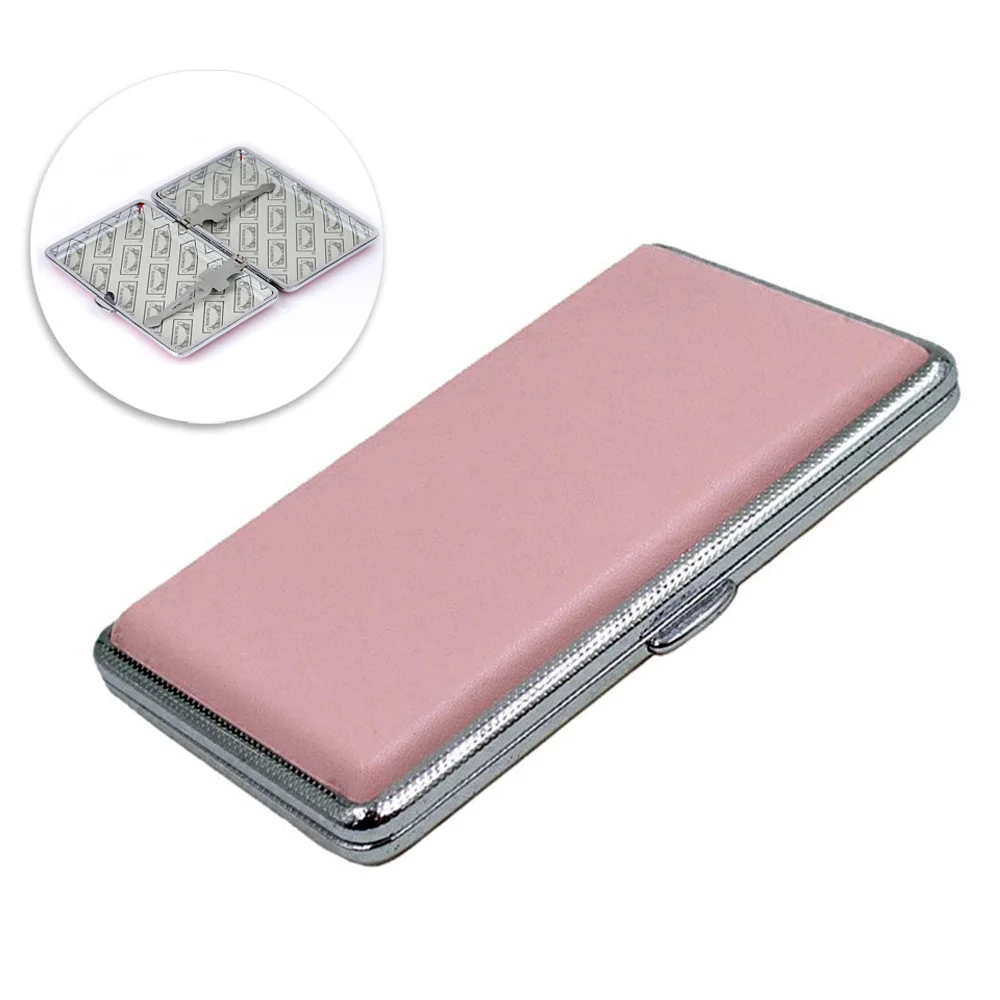 Розовый кожаный чехол для сигарет s женщин Женский подарки мужчин табачный sigaretten