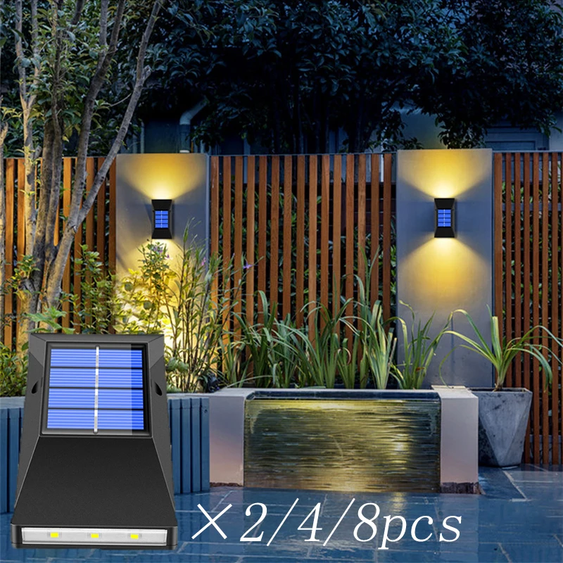 

Solar Wall Lamp Outdoor Solar Lamp IP65 Waterproof Solar Fence Light Garden Decoration Lights For Front Door Porch Patio Post
