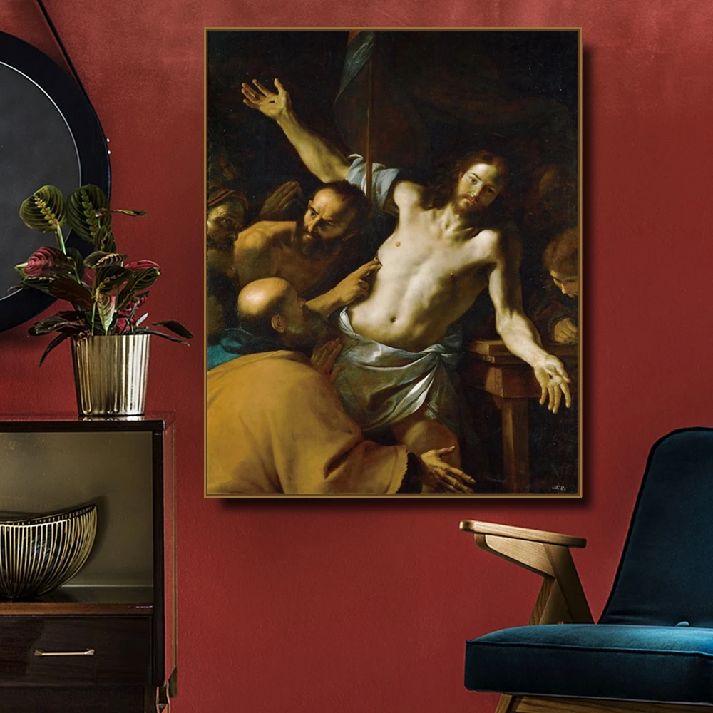 Doubting Thomas by Mattia Preti Холст Живопись холст с каллиграфией постер печать Декор