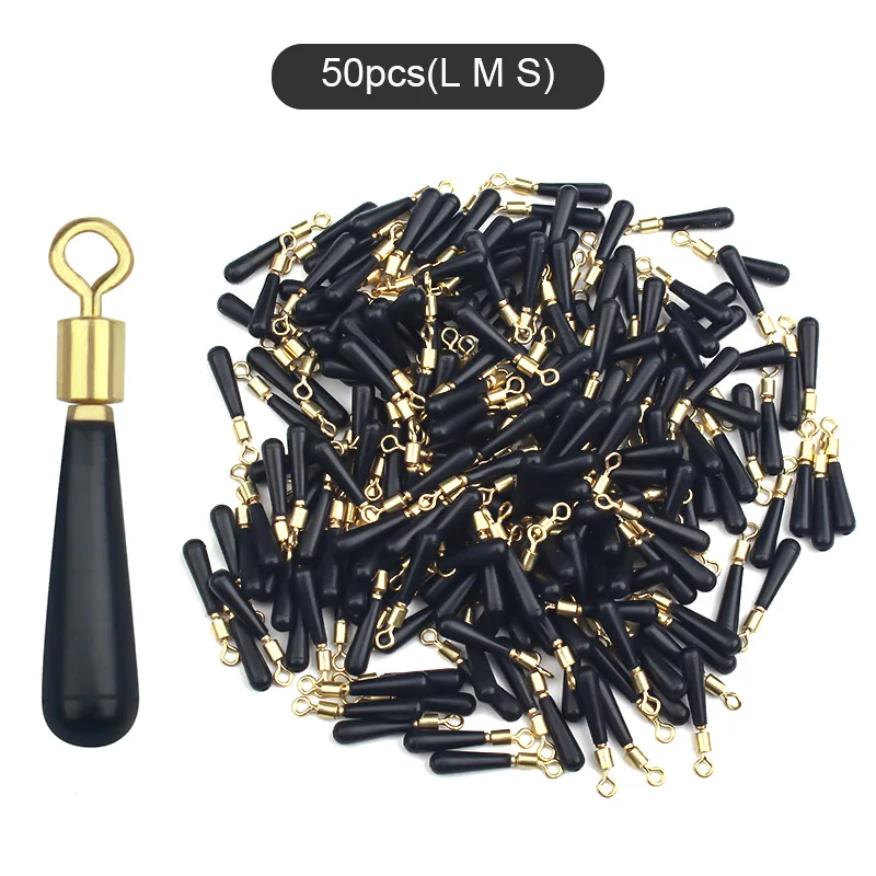 50pcs Drift Fishing Floats Seat Copper Head Rubber Bobber For Led Fishing Float Rotation Buoy Seat Fishing Tool Accessories